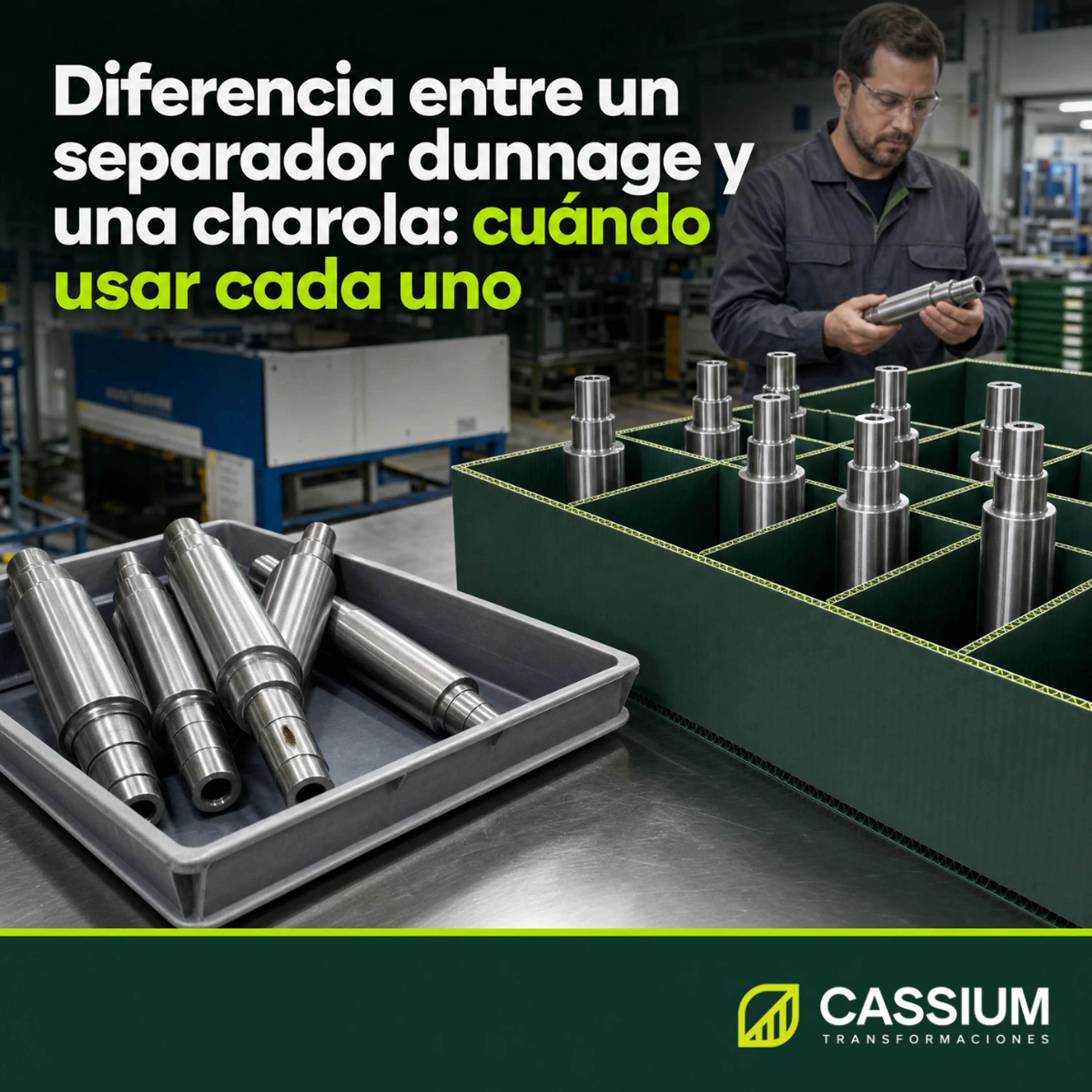 Portada del artículo: Diferencia entre un separador dunnage y una charola: cuándo usar cada uno